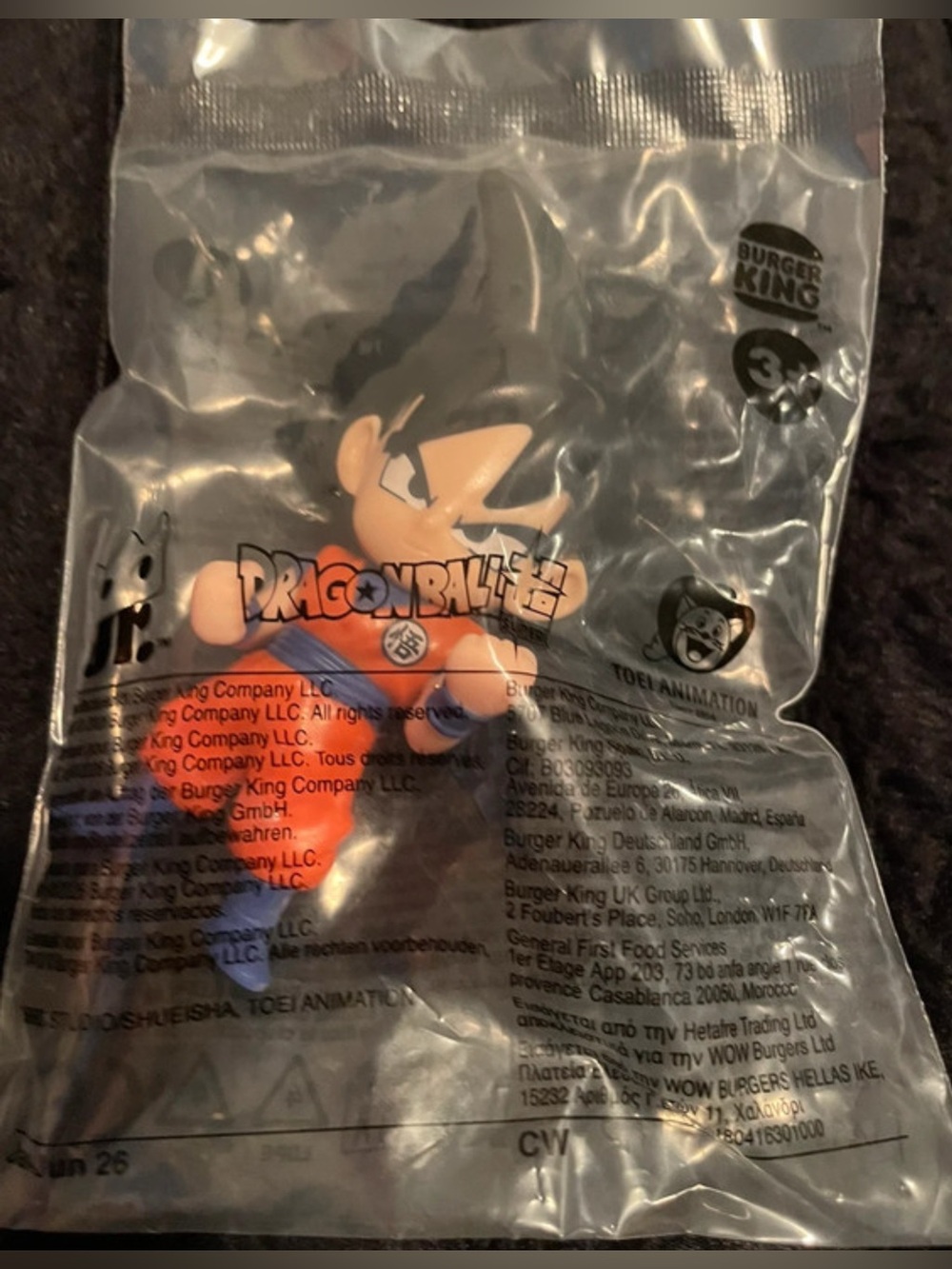 Dragon Ball Goku Figure (Black Hair, Orange Outfit) - Burger King Collectible